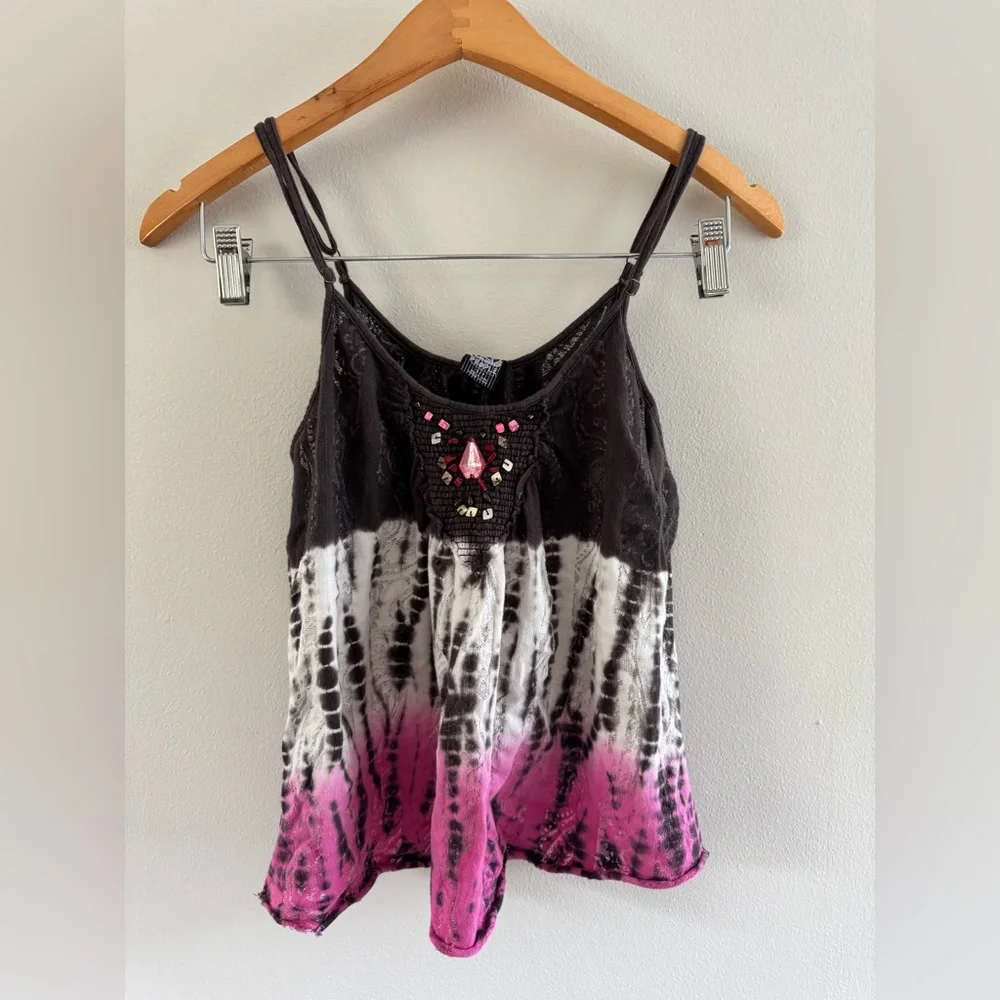 Y2k free people beaded tunic blouse size small - Picture 2 of 8